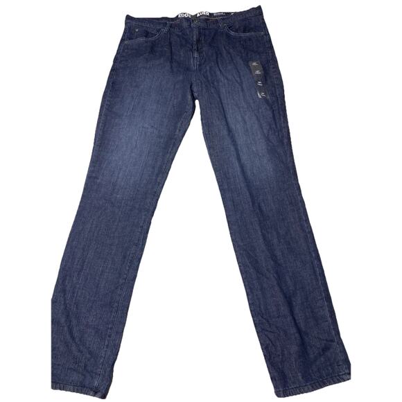 Eddie Bauer Jeans Womens 16 Tall Boyfriend Mid Rise Slim Flannel Lined 16T New - Picture 2 of 16